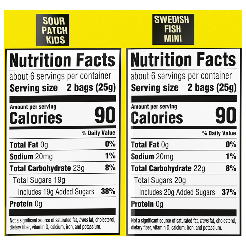 SOUR PATCH KIDS & SWEDISH FISH Mini Halloween Candy Variety Pack, 22 Trick or Treat Bags