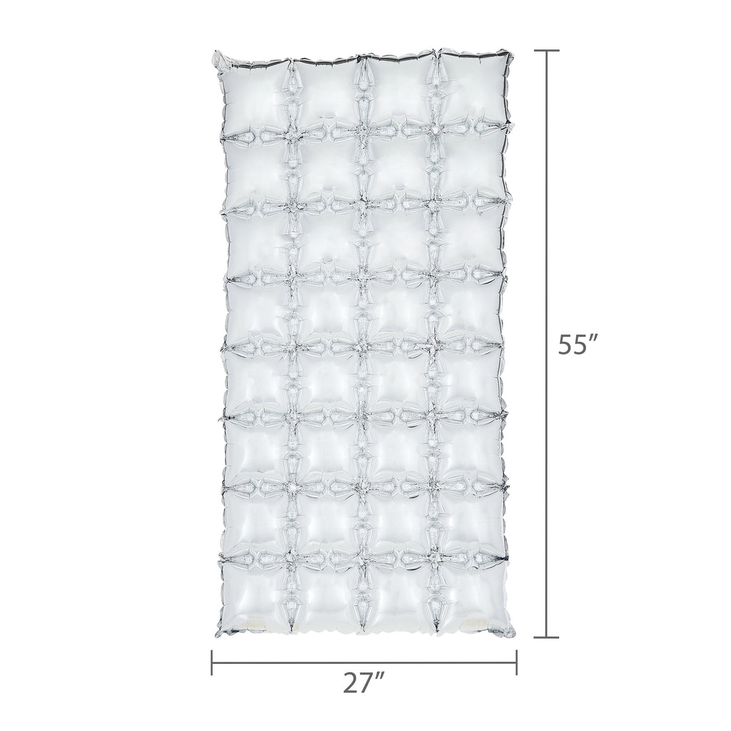 55 inch Foil Balloon Backdrops, Silver, 2 Count, by Way To Celebrate