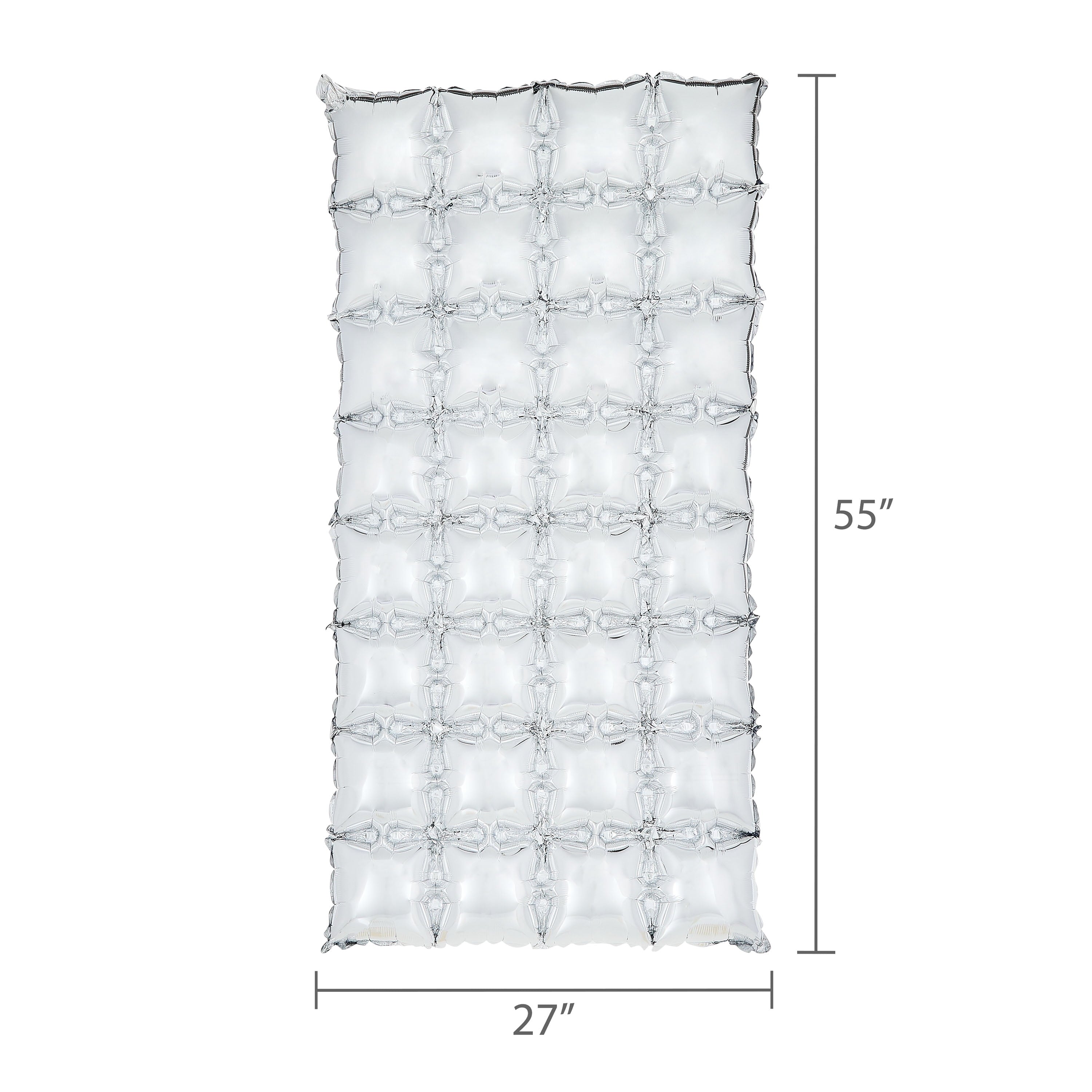 55 inch Foil Balloon Backdrops, Silver, 2 Count, by Way To Celebrate