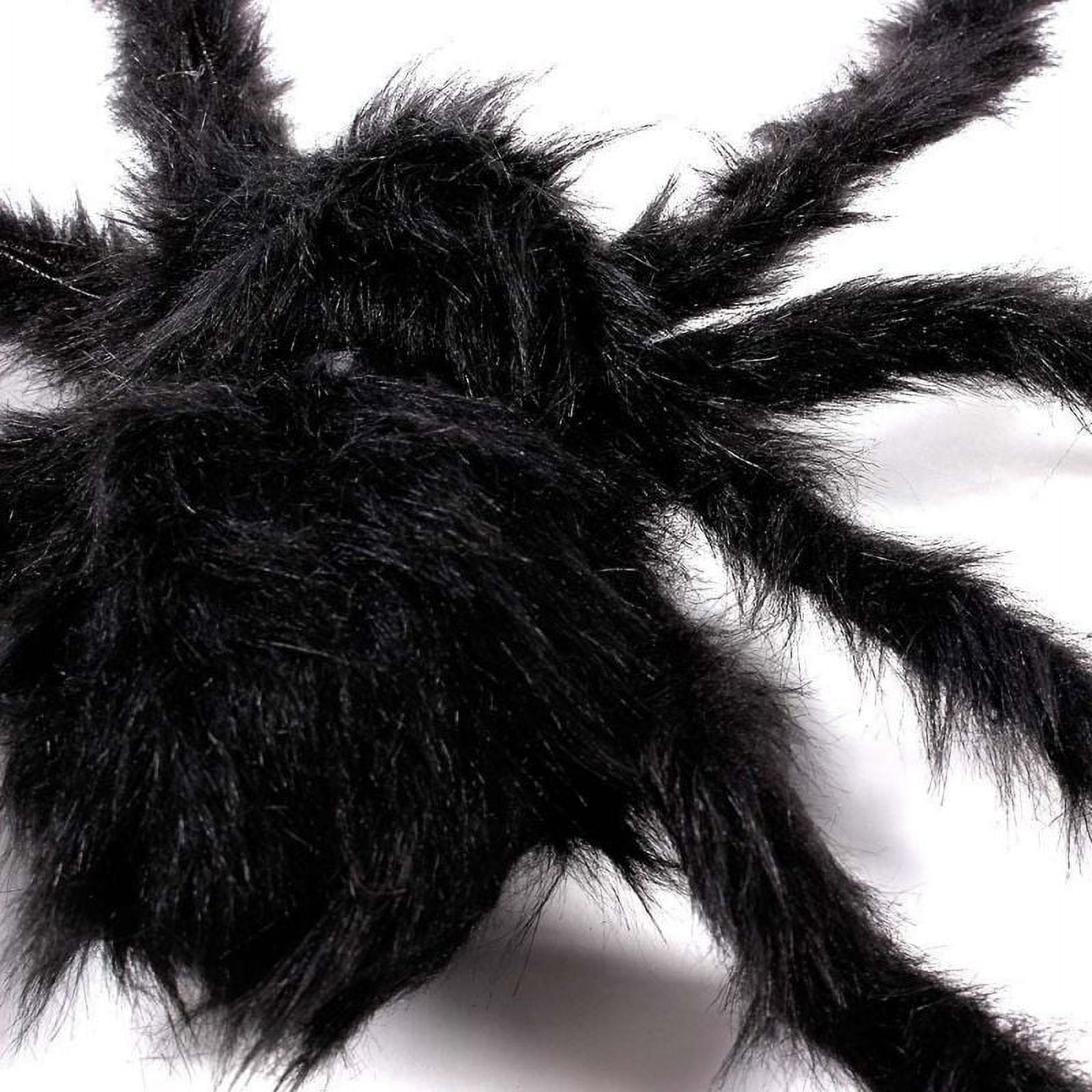 29.5" Black Large Spider Plush Toy Realistic Hairy Spider Halloween Party Scary Decoration Haunted House Prop Indoor Outdoor Yard Decor