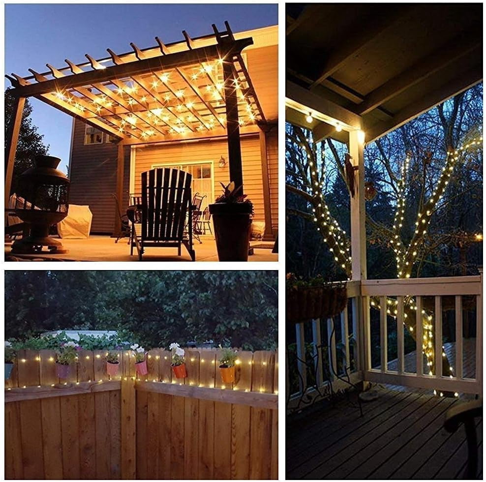 Solar String Lights for Outdoor,99ft 300 LED Bright Copper Wire Fairy Lights Waterproof Solar Lights with 8 Modes for Tree Garden Party Wedding Christmas Decor (Multicolor)