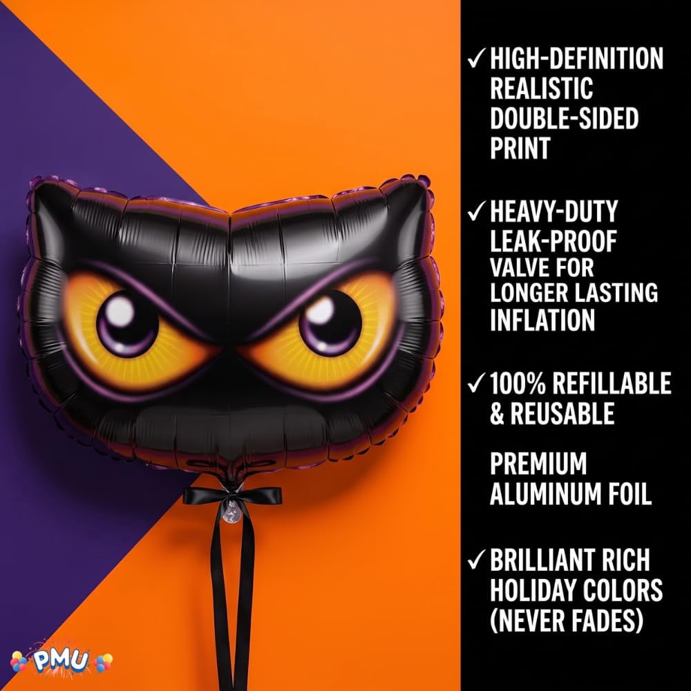 PMU Halloween Flying Ghost 24 Inch Mylar-Foil Balloon (10/pkg) Pkg/1