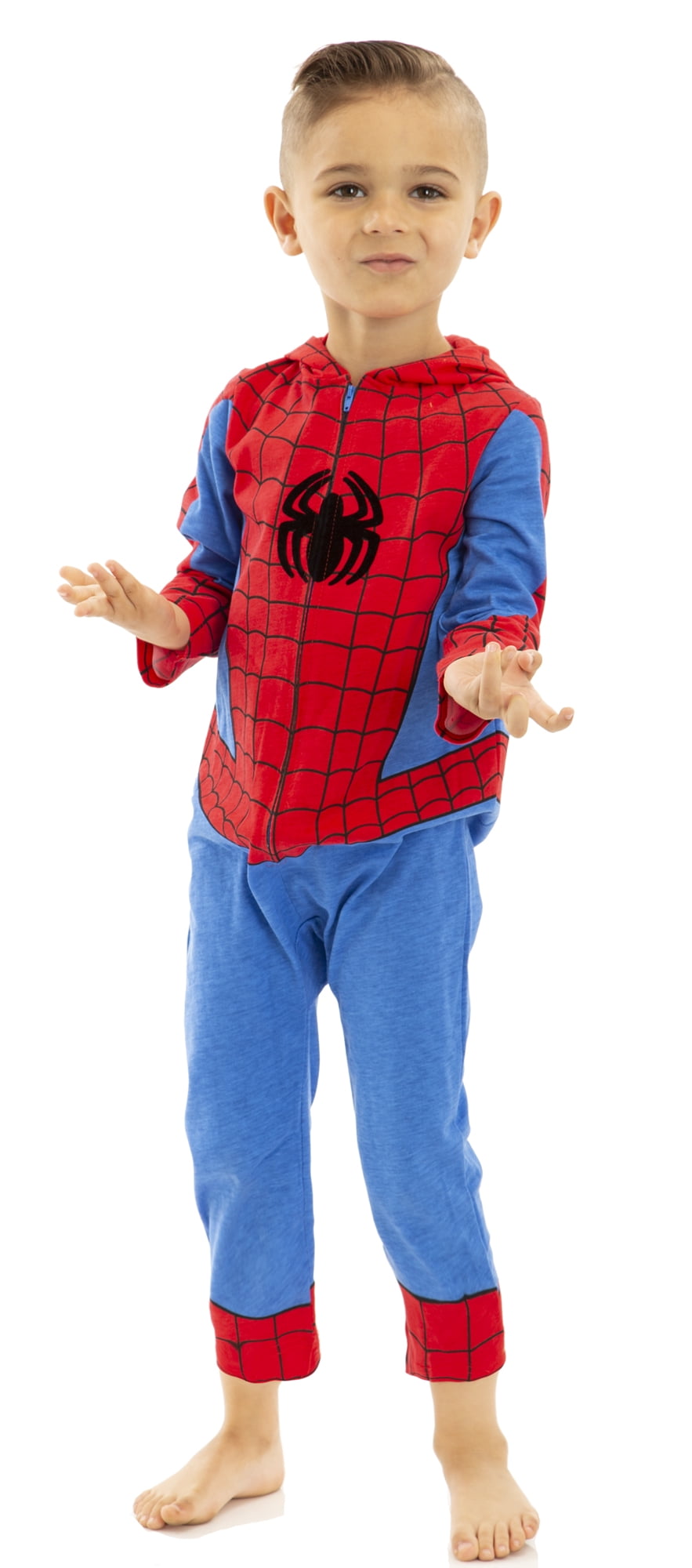 Marvel Avengers Spiderman Baby Boys' Zip-Up Hooded Costume Coverall (18M)