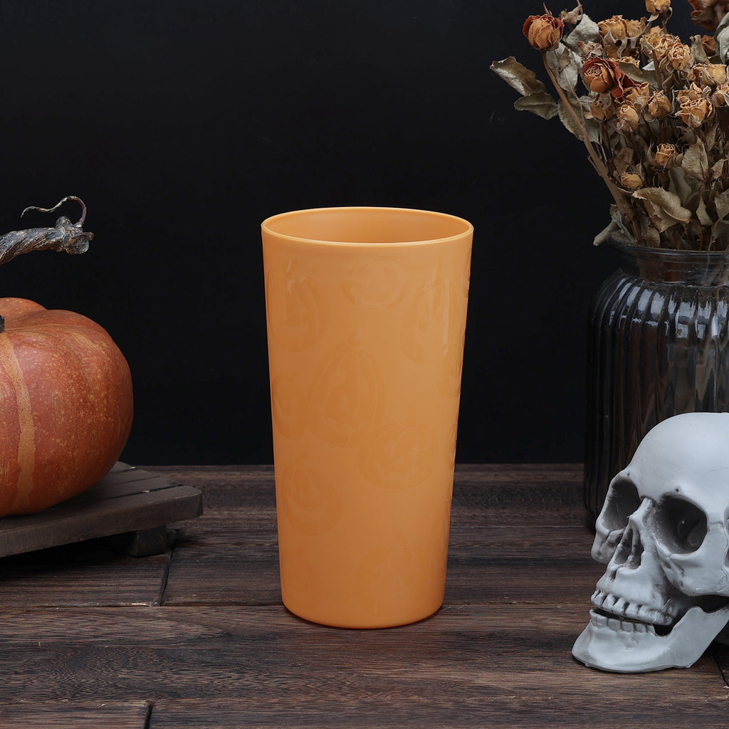 Mainstays 26 Ounce Round Plastic Etched Bat Tumbler, Black