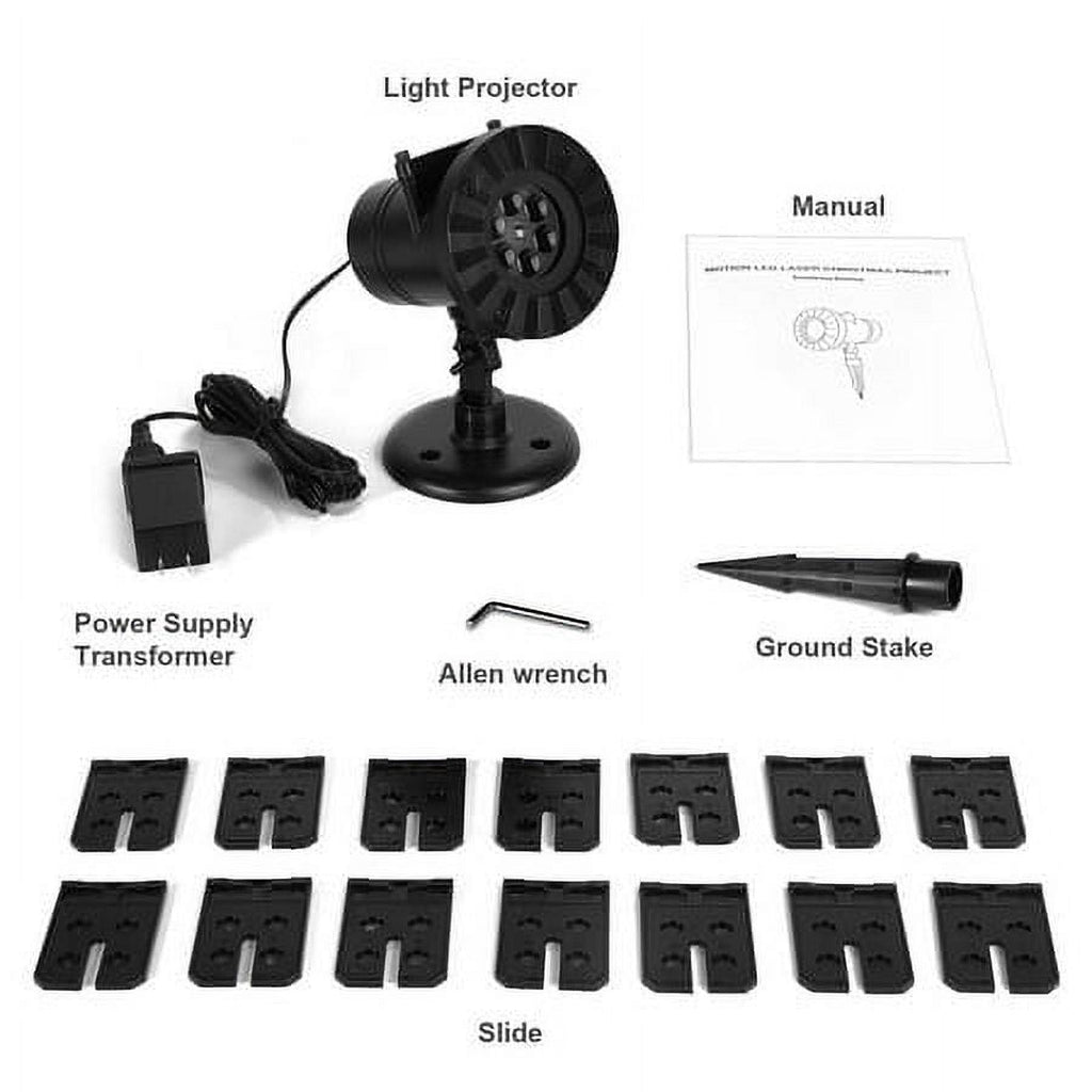 Led Christmas Lights Indoor Outdoor Projector Light 16 Patterns Rotating Projection Lampfor Halloween, Holiday, Party, Birthday Decoration