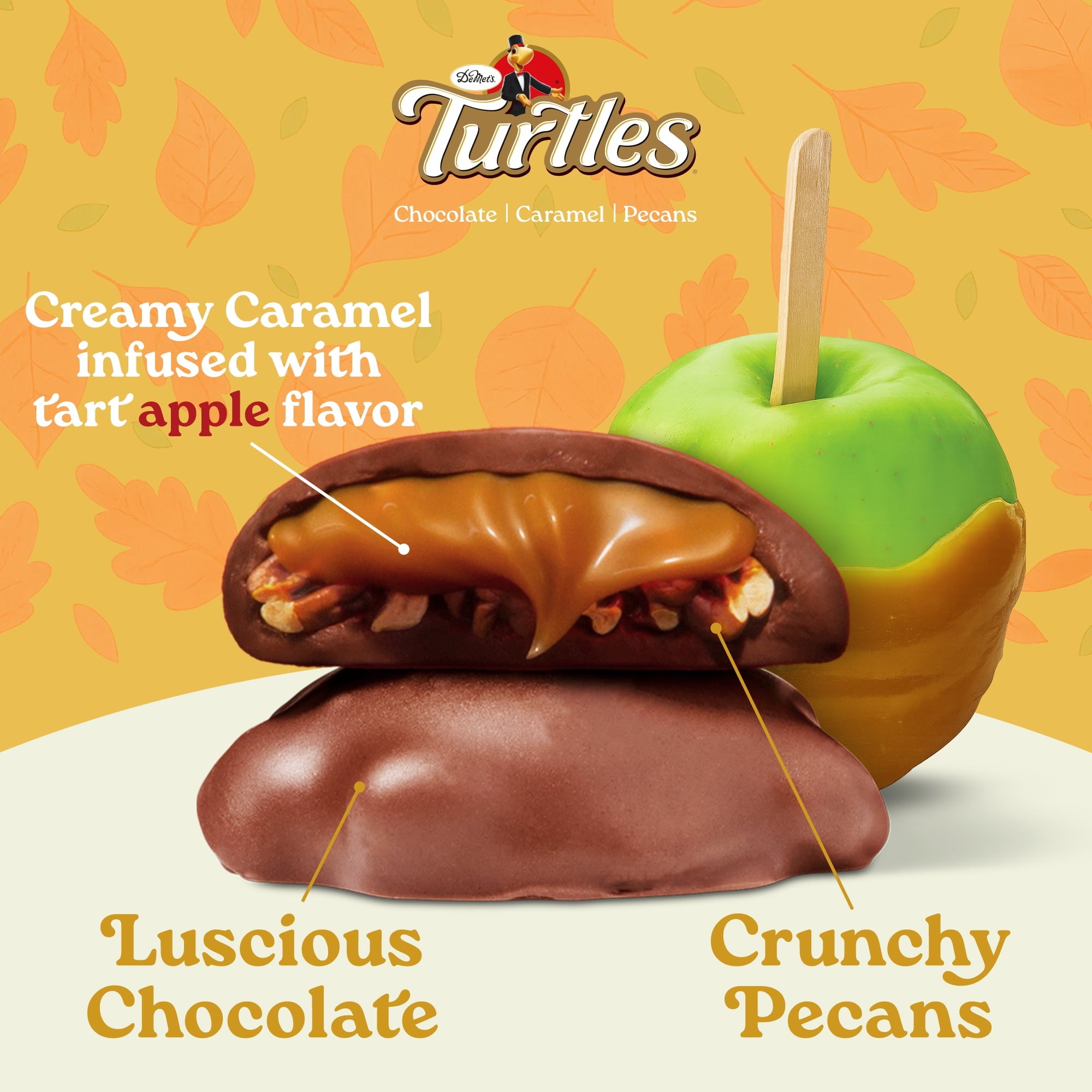 Turtles Caramel Apple Pecan Clusters, 6.3oz Bag