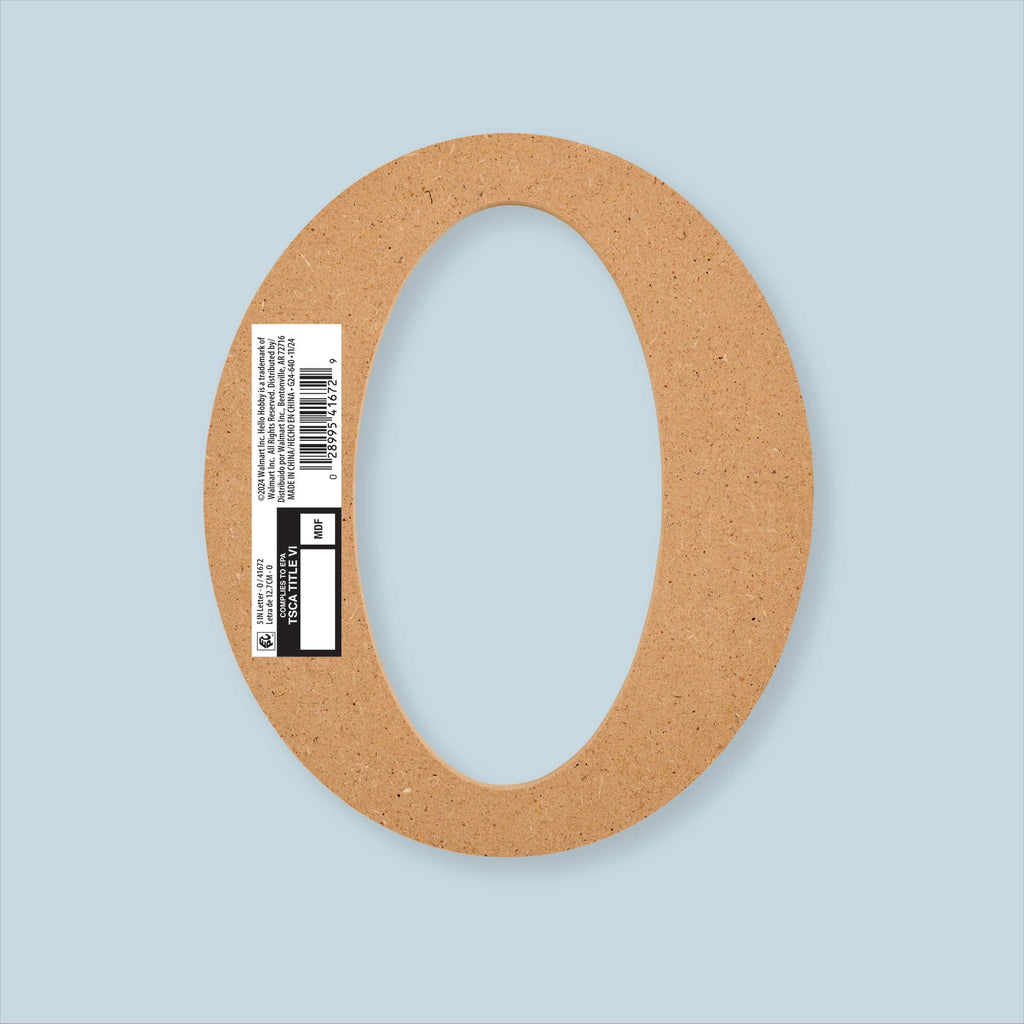 Plaid Unfinished Wood MDF 5" Letter for DIY Arts and Crafts, A