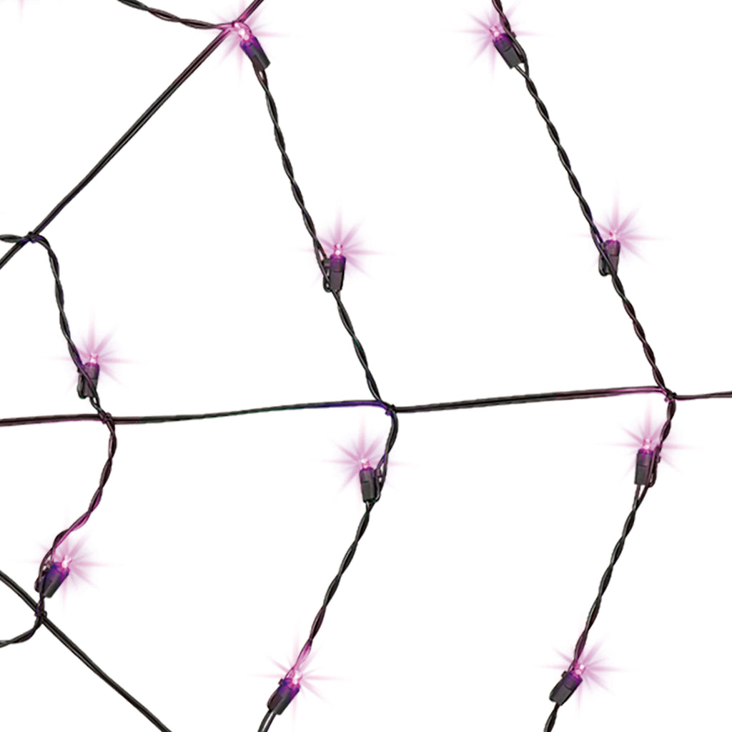 Indoor/Outdoor 50-Count LED Spider Web Lights, Multicolor, 5', Halloween by Way To Celebrate