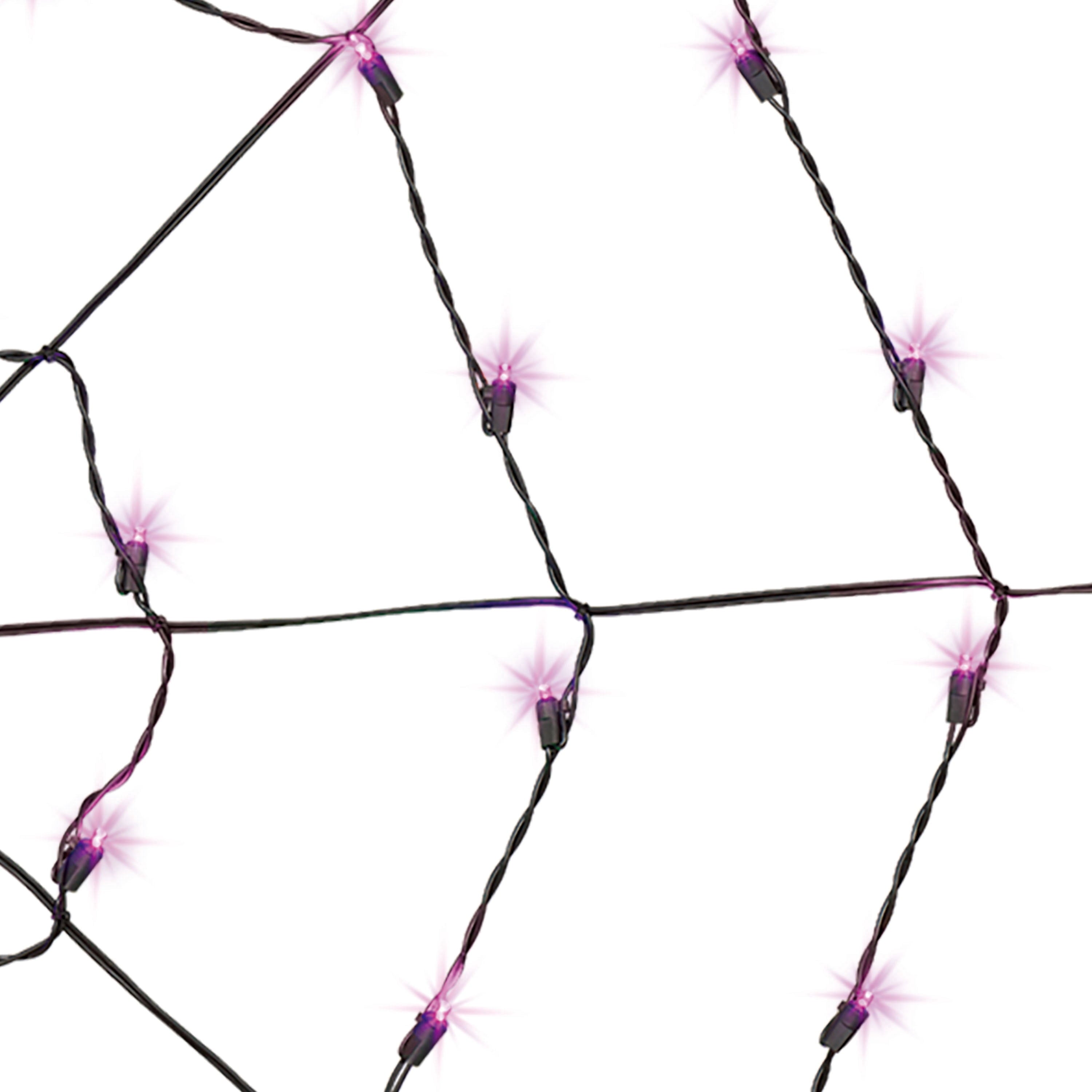 Indoor/Outdoor 50-Count LED Spider Web Lights, Multicolor, 5', Halloween by Way To Celebrate