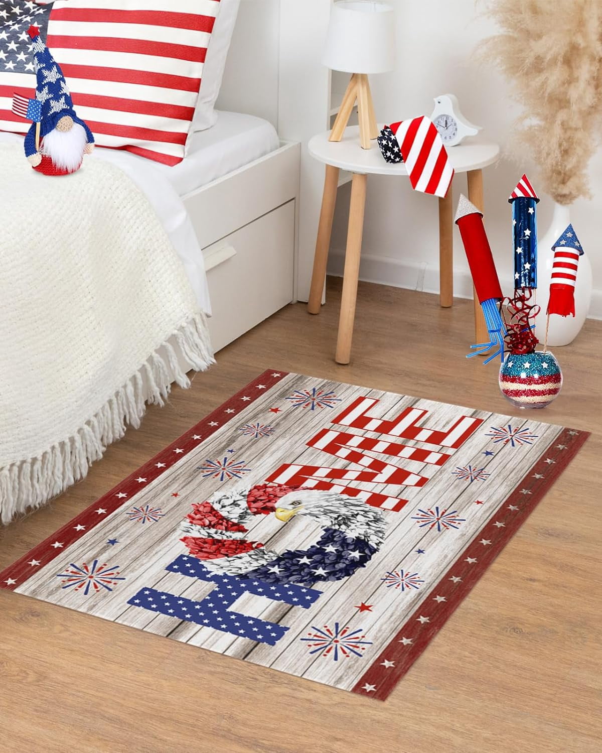Christmas Snowman Trees Entrance Door Mat, Red Plaid Low Profile Tradition Christmas Decor Welcome Doormat, Non-Slip Carpet Rugs Floor Mat Decorative for Home/Bathroom/Kitchen - 20"x31.5"