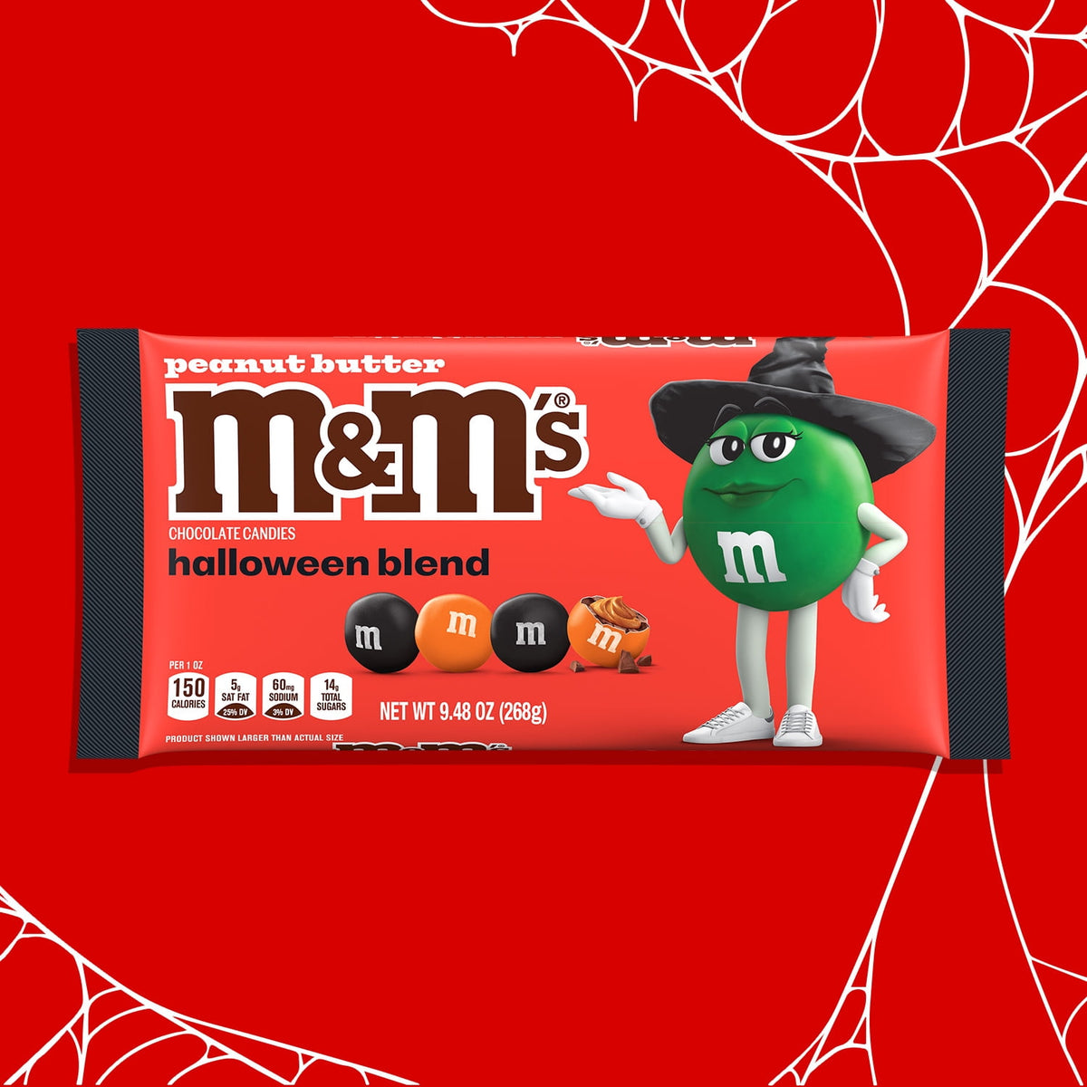 M&M's Peanut Butter Halloween Blend Milk Chocolate Halloween Candy Bag - 9.48 oz