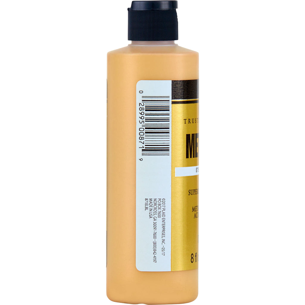 FolkArt Metallic Acrylic Craft Paint, Metallic Finish, Pure Gold, 8 fl oz