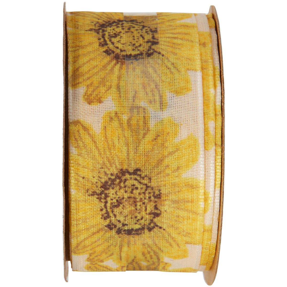 (3 pack) Offray Ribbon, Ivory 1 1/2 inch Sunflower Woven Ribbon for Sewing, Crafts, and Gifting, 9 feet, 1 Each