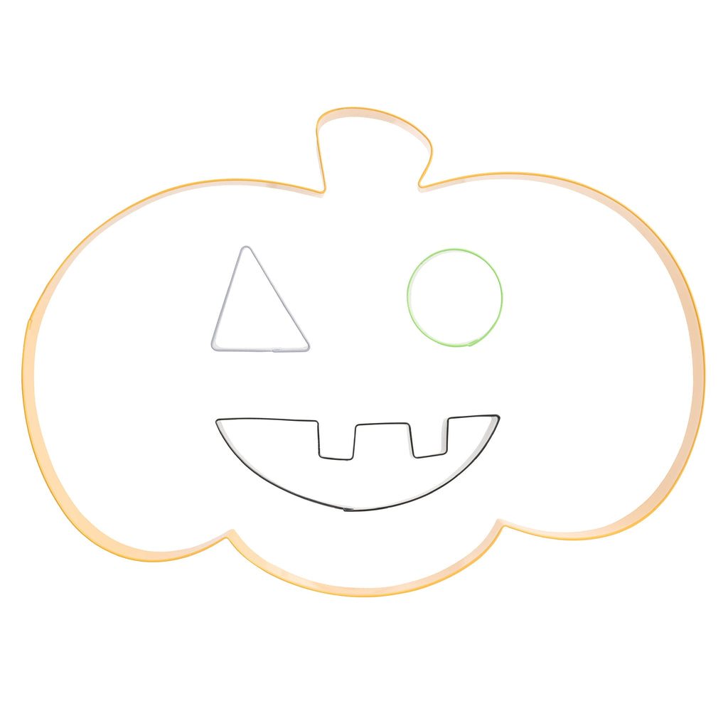 Way To Celebrate 4-Piece Cookie Cutters Jack-o’-lantern, Orange, Green, Purple, Black