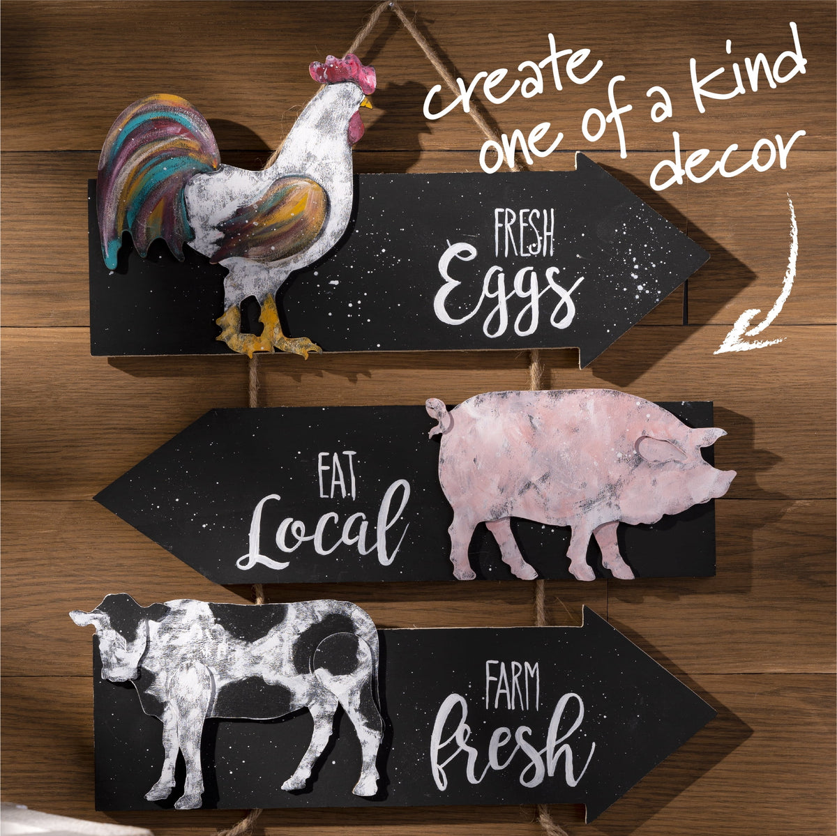 (2 pack) Plaid Surfaces Layered Wood Shape, Pig