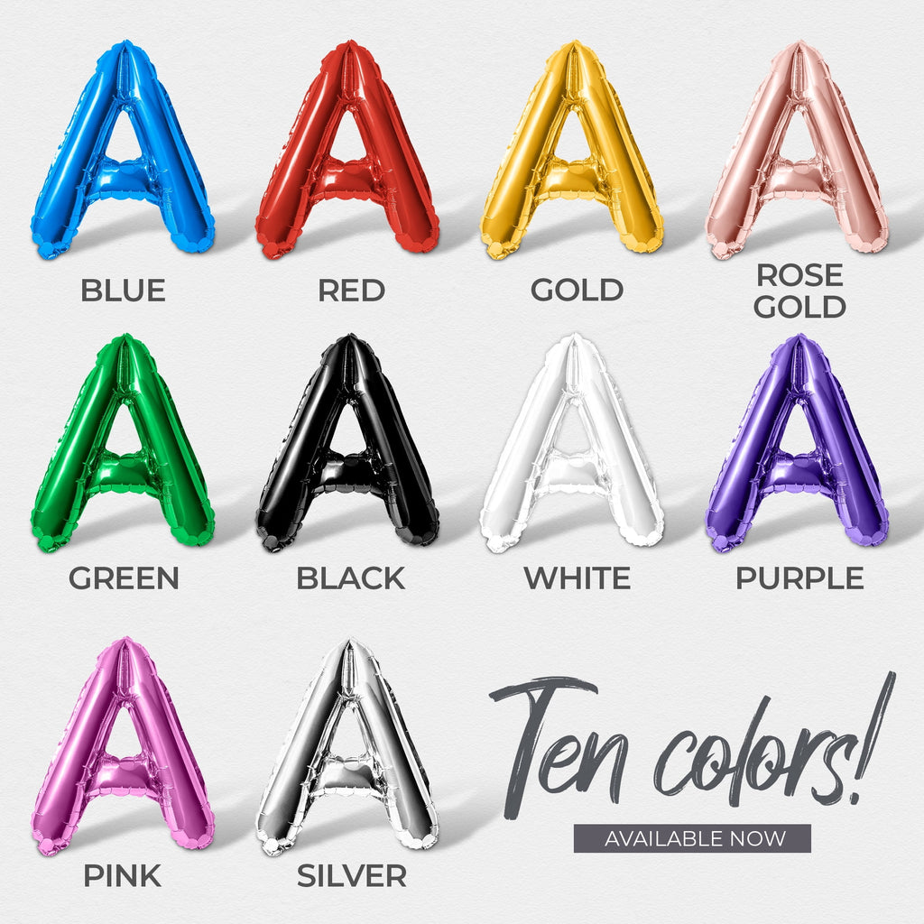 Letter Balloons - HAPPY HALLOWEEN 16" Inch Alphabet Letters Foil Mylar Balloon Halloween Party Banner (Black)