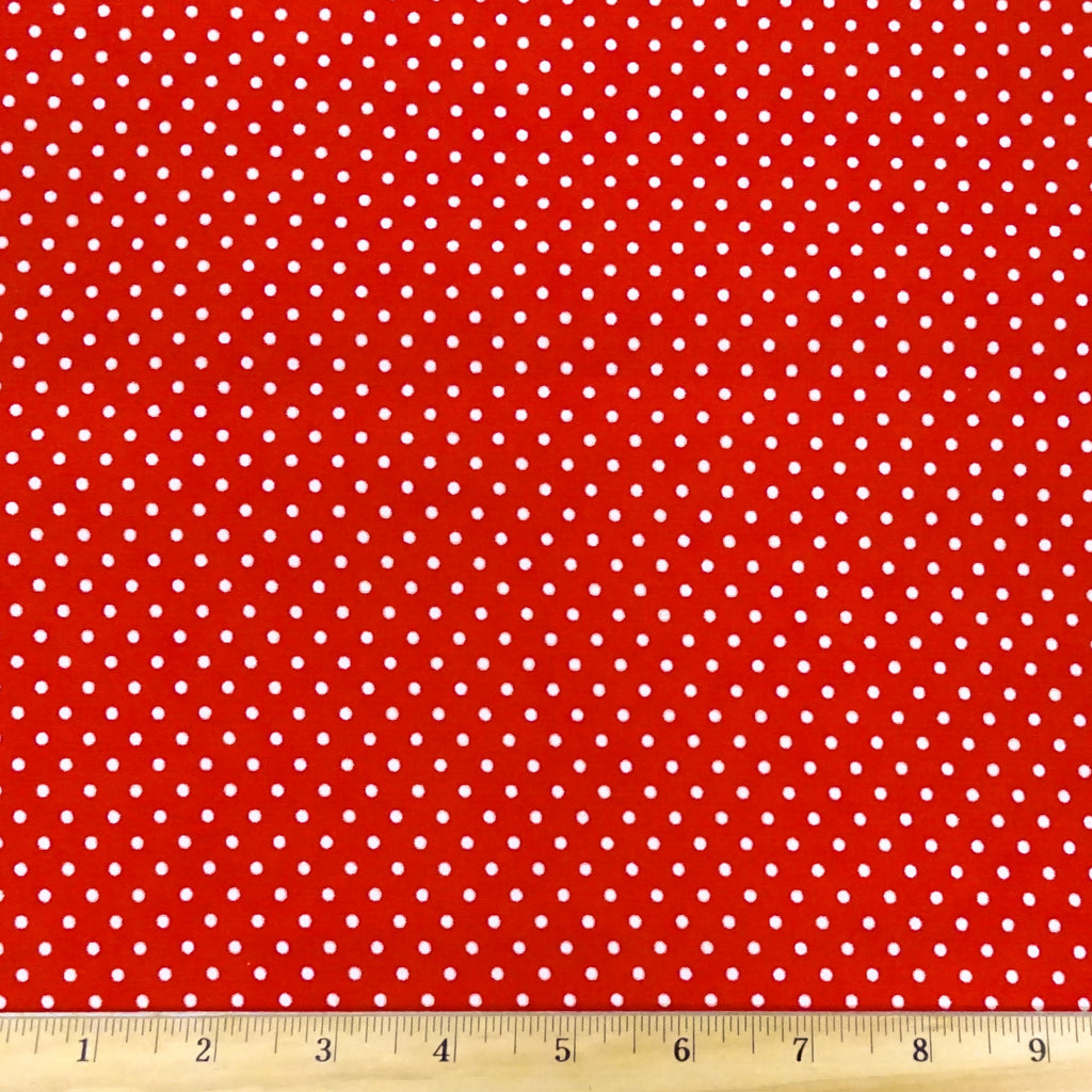 Waverly Inspirations 1 Yard Cut 100% Cotton Medium Dot Print Fabric, Poppy Red, 44" Wide for Quilting & Sewing