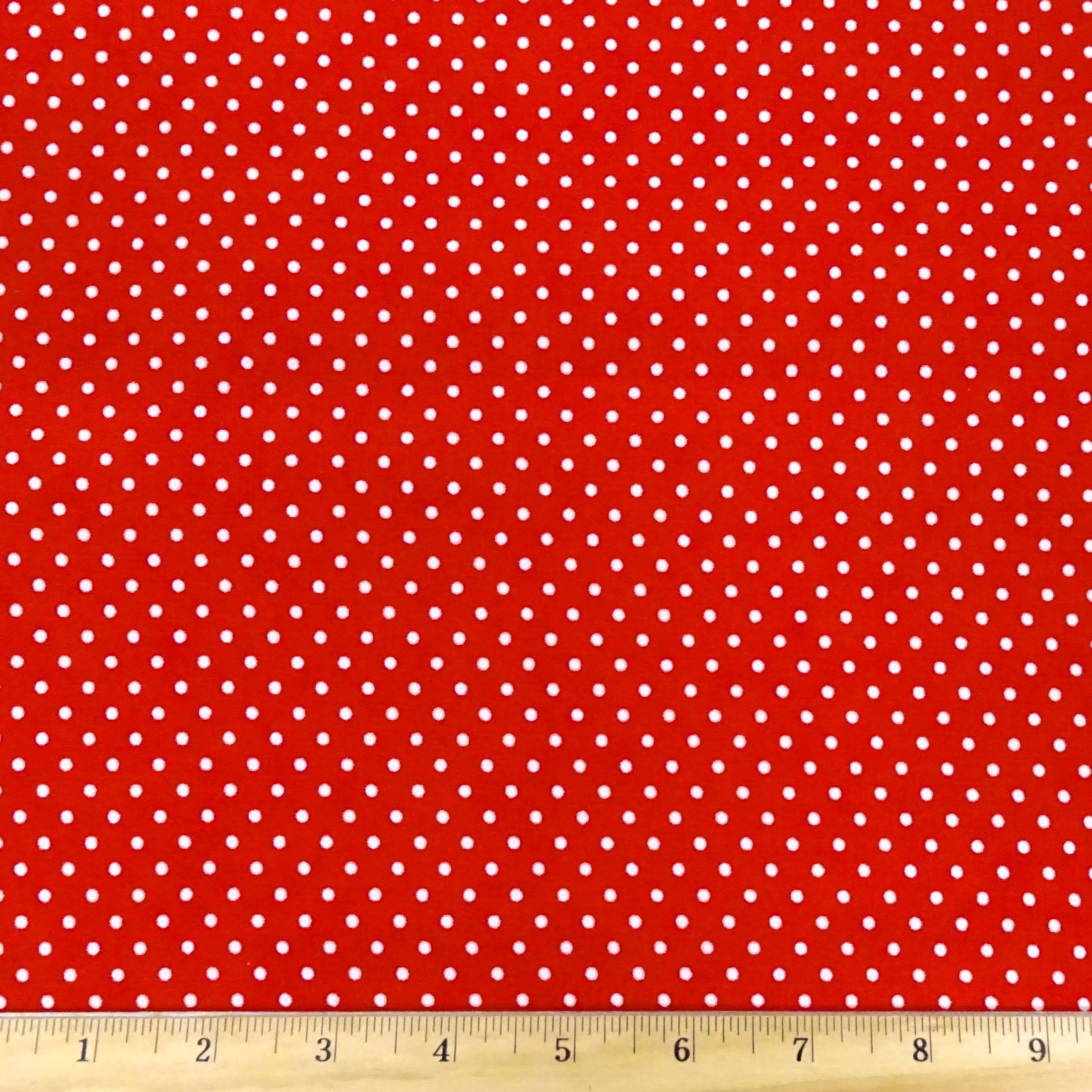 Waverly Inspirations 1 Yard Cut 100% Cotton Medium Dot Print Fabric, Poppy Red, 44" Wide for Quilting & Sewing