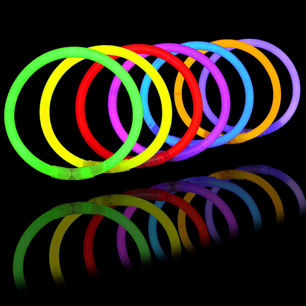Ayieyill 100pcs Glow Sticks Bulk Party Pack 8" Halloween Glow Sticks for Kids Glow in The Dark Party Supplies