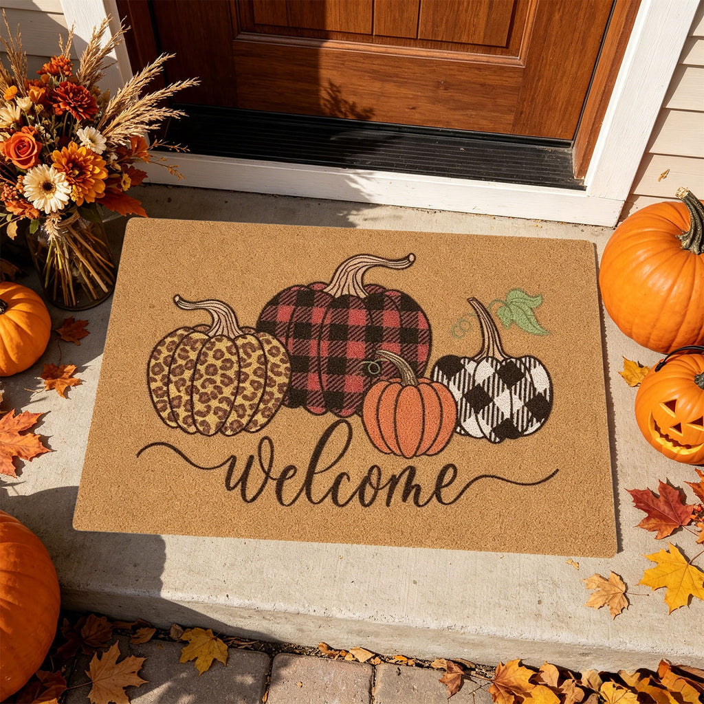 WWC Halloween Door Mat, 32x20 inch Halloween Decor Thick Non Slip Ghost doormat, Entryway Rug for Fall Party Indoor Outdoor Front Porch