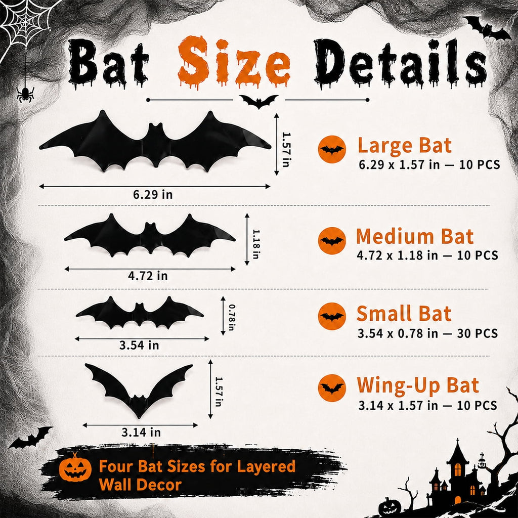 Halloween Creepy Cloth Halloween Gauz Scary Decoration with Bats Spiders Fabric Hanging Spooky Stuff for Indoor Outdoor Home Wall Haunted House Party Supplies 88Pcs Set 1
