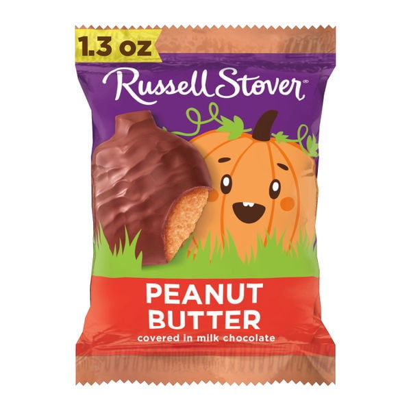 RUSSELL STOVER Halloween Milk Chocolate Chocolate Truffle Pumpkin, 1.3 oz.