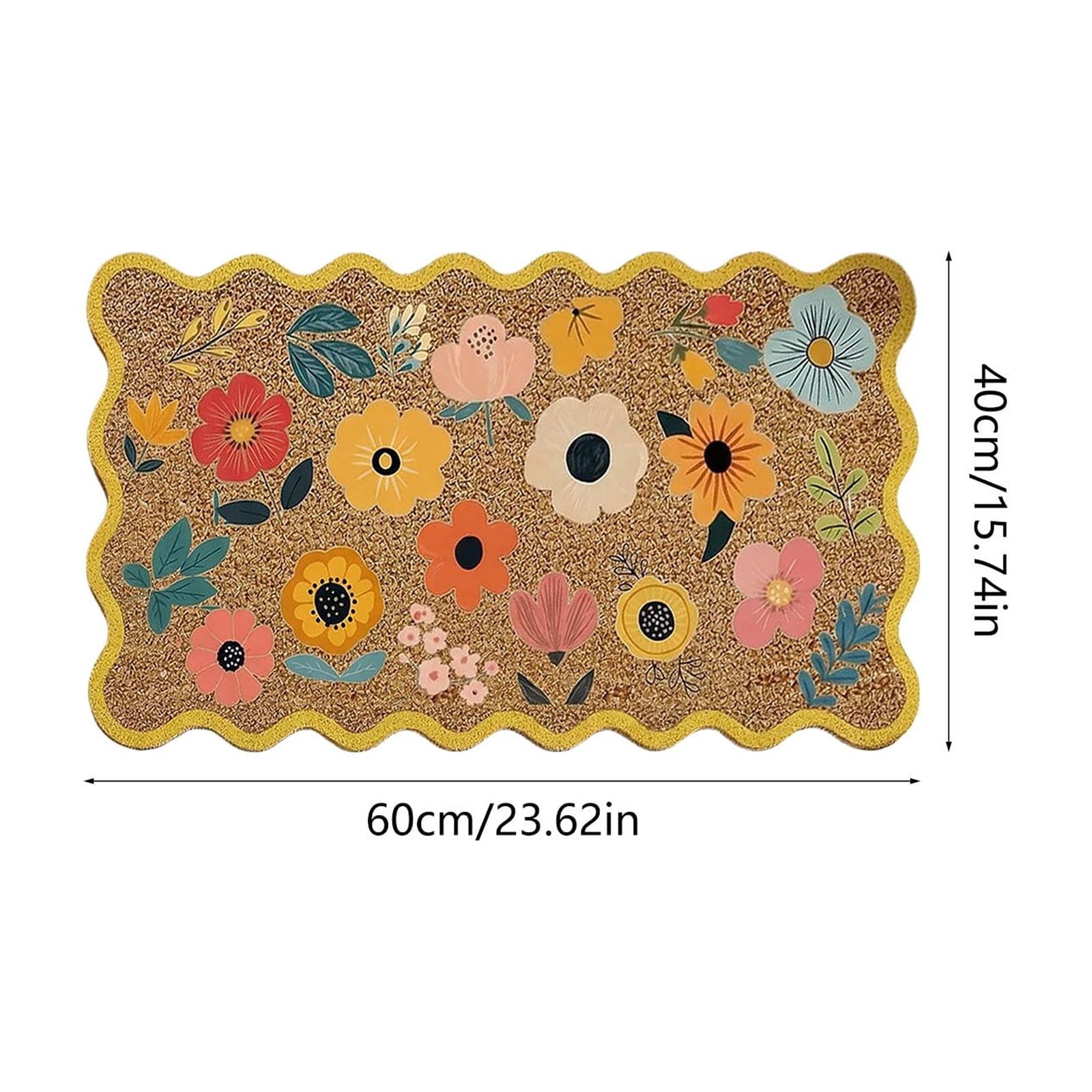 chaungfeng Welcome Fall Door Mat, Seasonal Pumpkin Decorative Doormat, Thick Non-Slip Rugs, for Indoor Outdoor Entrance Floor, Halloween Thanksgiving Decoration (23.6"X15.7")