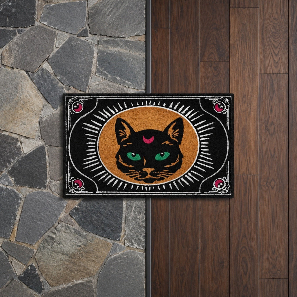 Witch-Themed Halloween Door mat 20×32in, Gothic Rug, Halloween Welcome Mat For Front Door Porch Home Decor