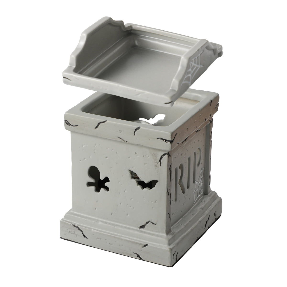 Better Homes & Gardens Halloween Ceramic Electric Plug-in Wax Melt Warmer with Farm Apple Pumpkin Wax Melts, Spooky Ghost