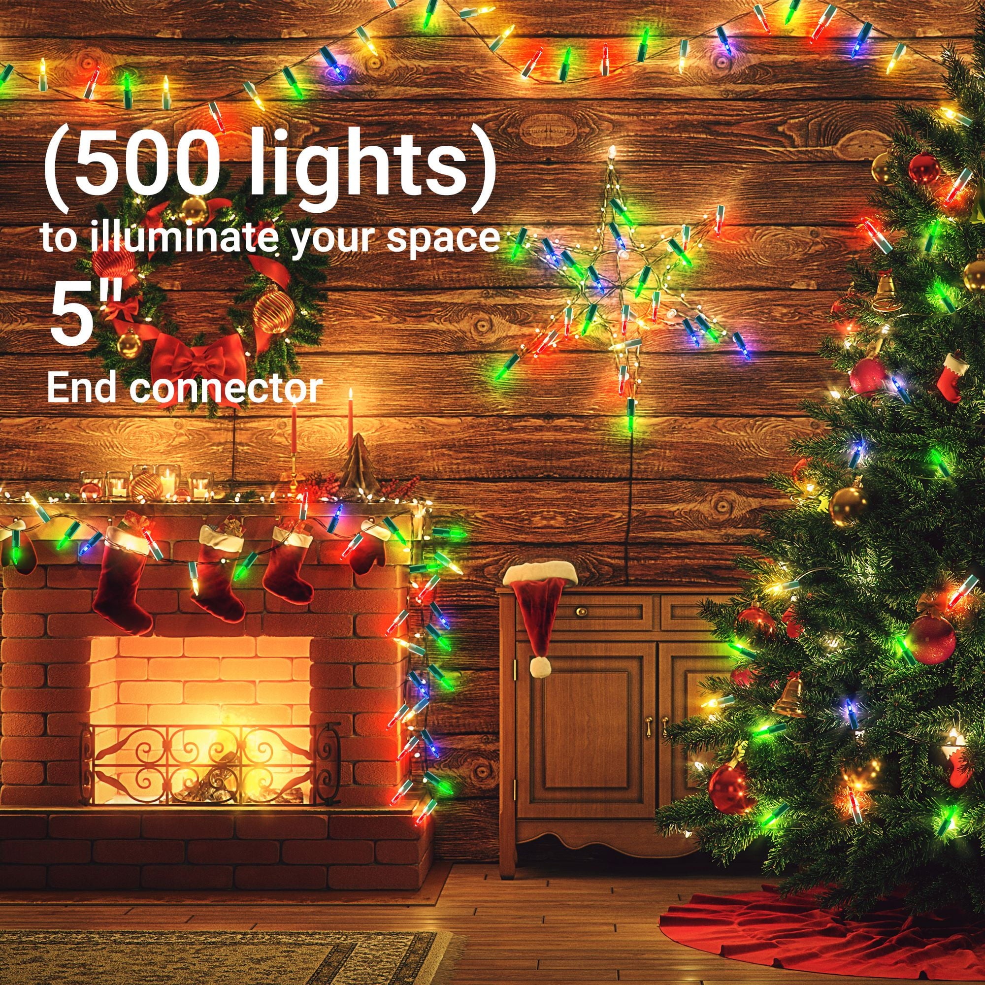DAYBETTER Christmas String Lights, 16.4ft with 50 Count Mini Lights, Waterproof Christmas Deco Lights for Indoor and Outdoor, Christmas Tree, Garland Birthday