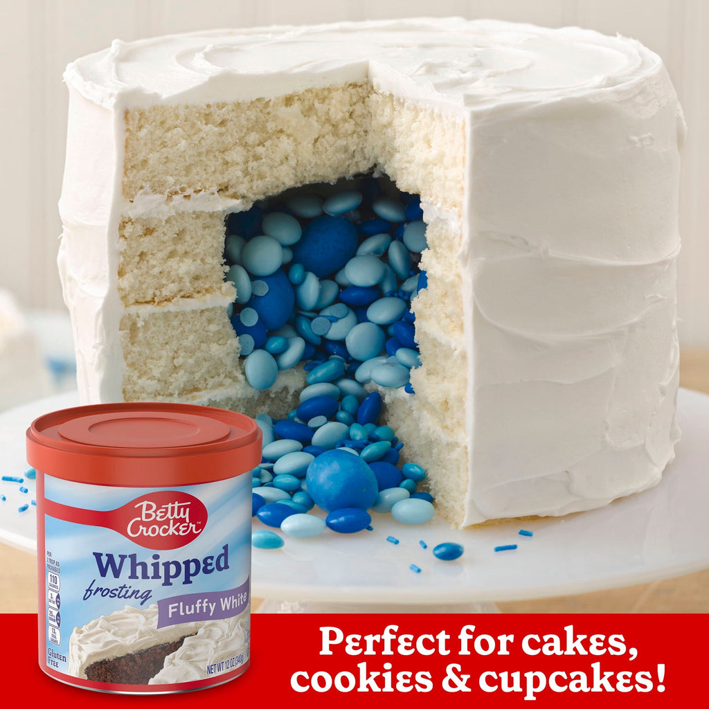 Betty Crocker Whipped Fluffy White Frosting, Gluten Free, 12 oz