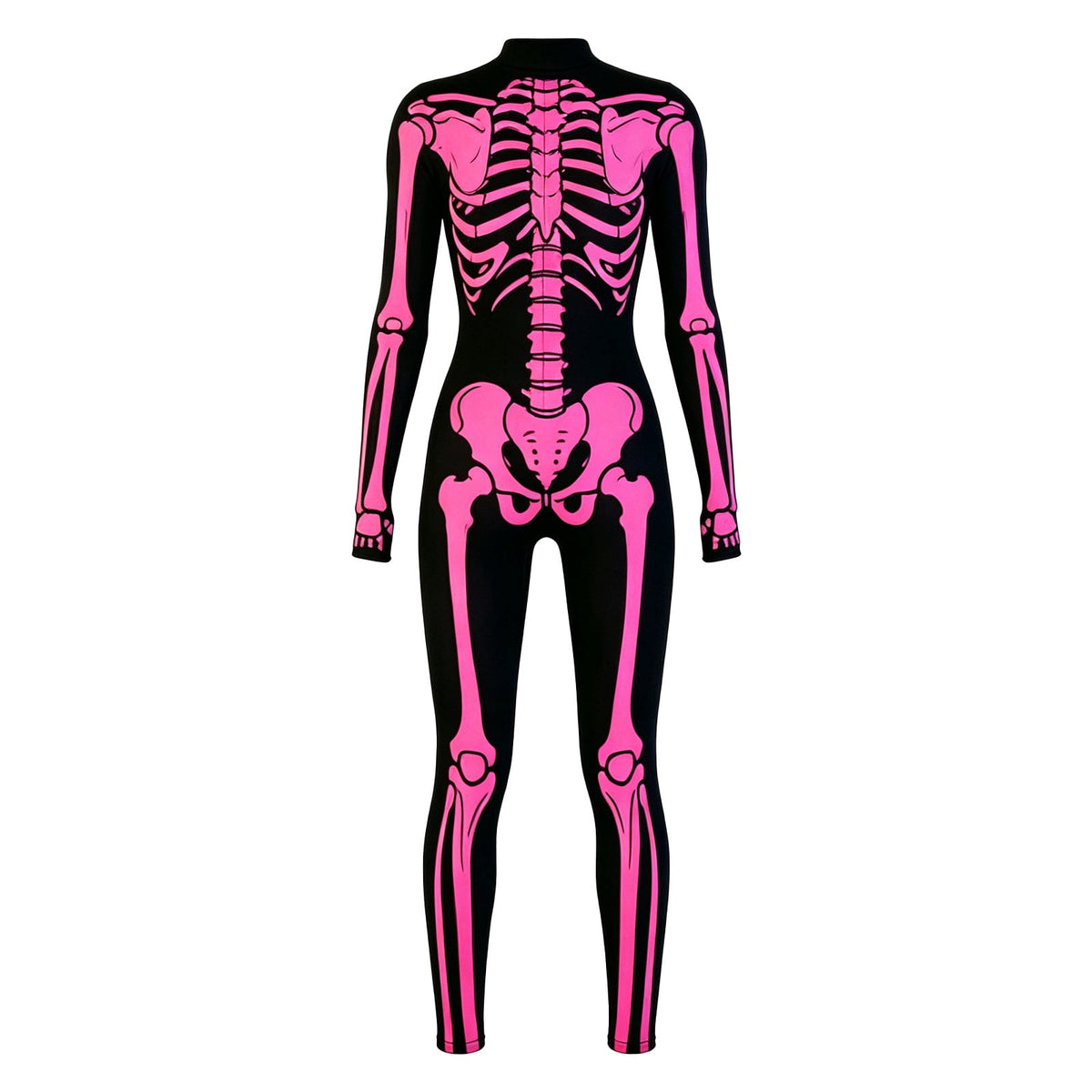 FASHOFT Men's Bone Graphic Halloween Costumes Cosplay Outfit Skeleton Design Theme Party Stage Performance Dress Up Halloween Costume L