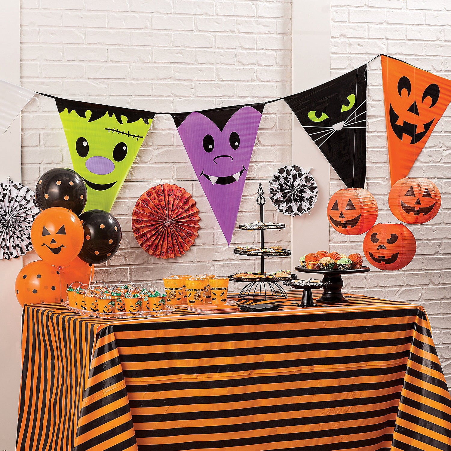 Large Halloween Character Pennant Banner - Party Decor - 1 Piece