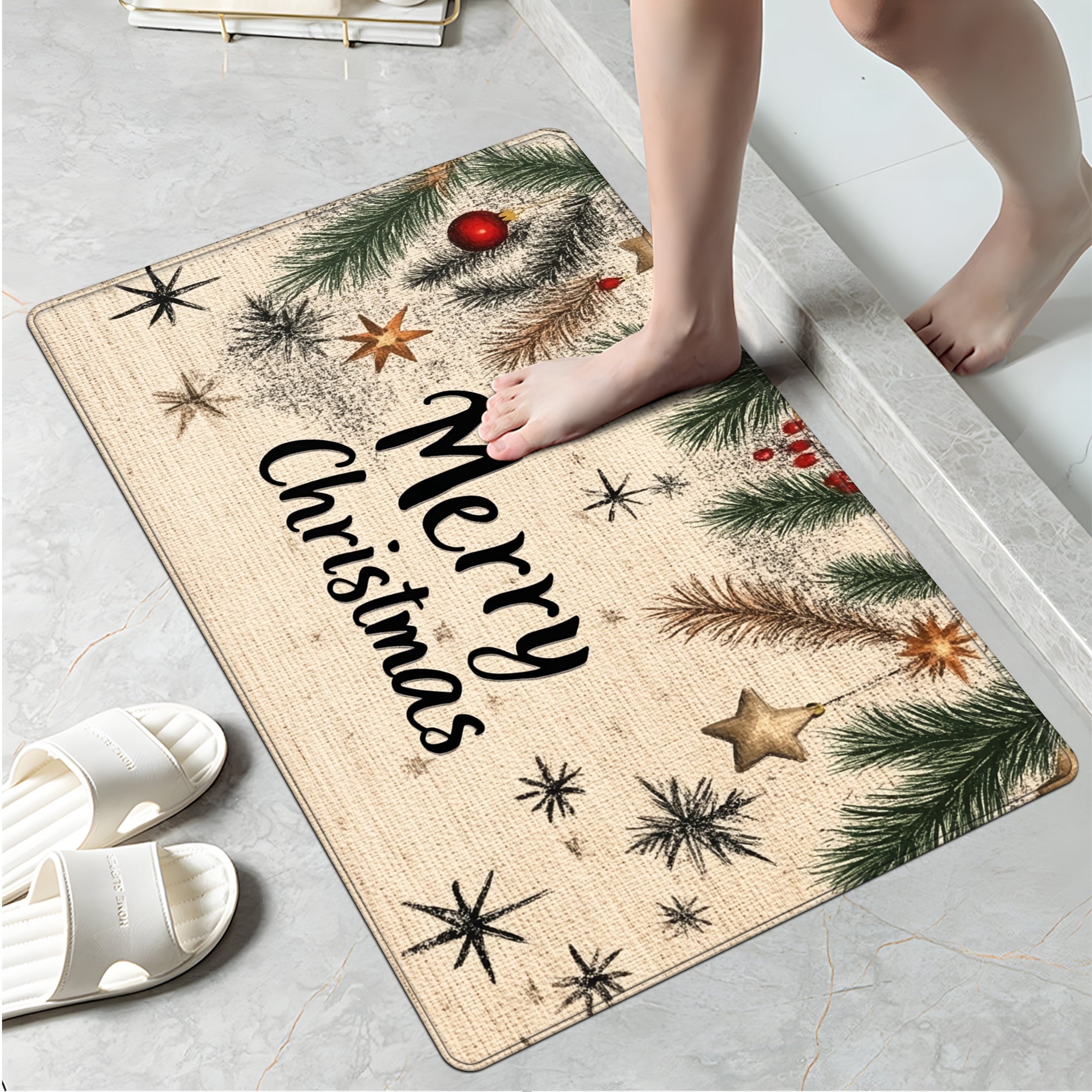 YIMEIS Halloween decoration Kitchen rugs Washable flannel Printed Area Rug and Mats DoorMats, bath mat,Autumn and Winter Festival Decoration-Halloween Undead 15.7'' x 23.6''