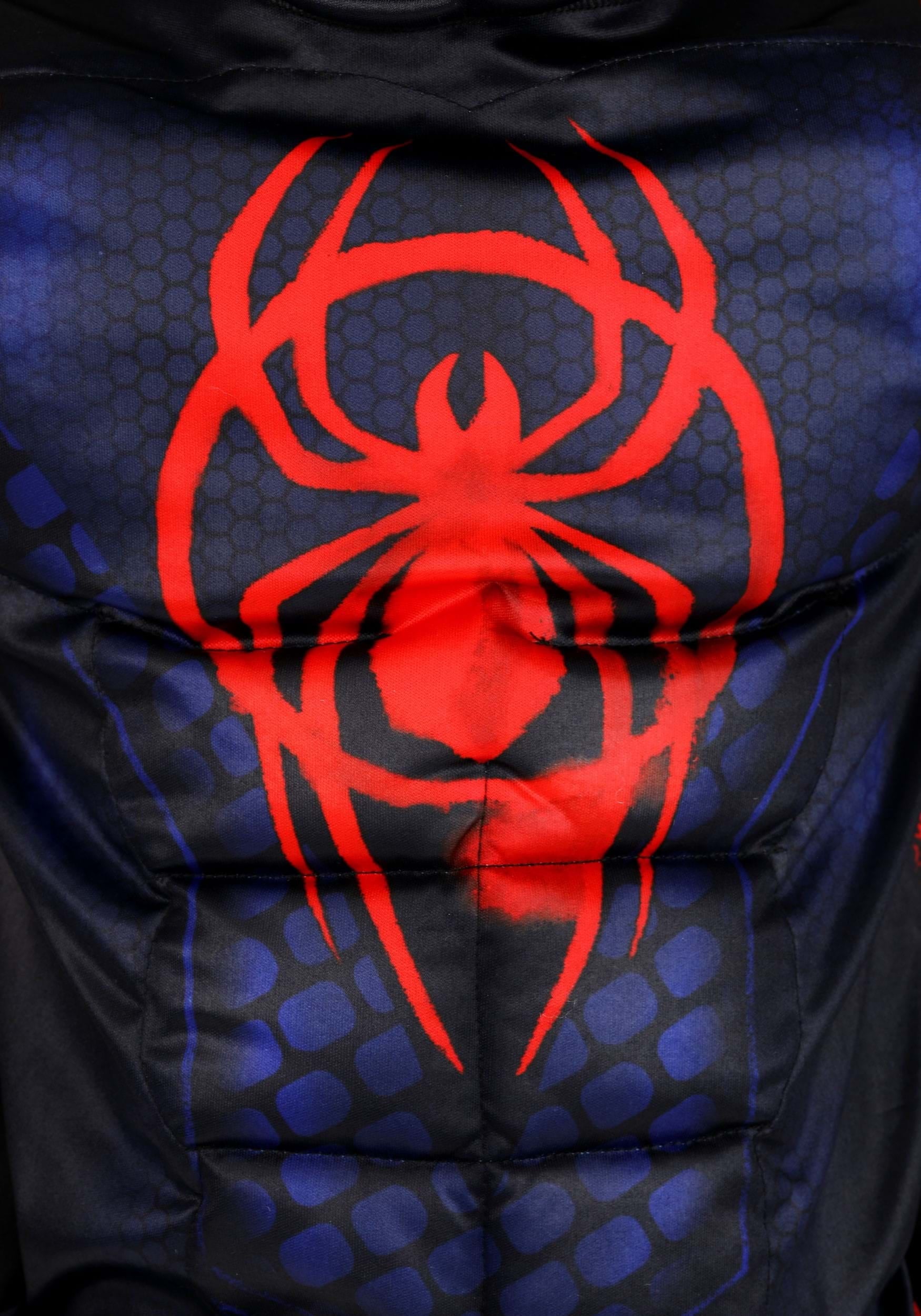 Boys' Marvel Miles Morales Spider-Man Qualux Costume by Jazwares - Size Small