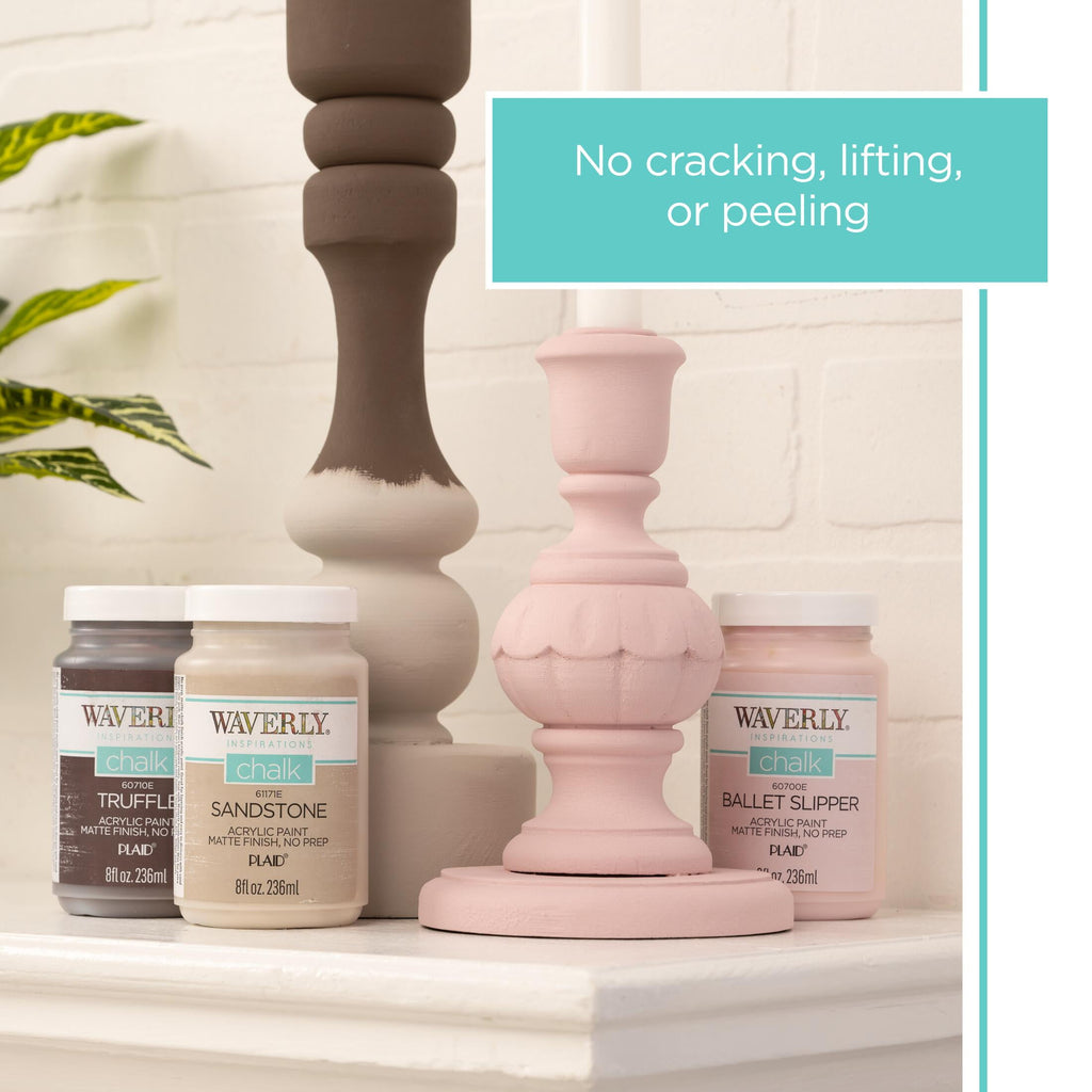 Waverly Inspirations Chalk Paint, Ultra Matte Finish, White, 8 fl oz