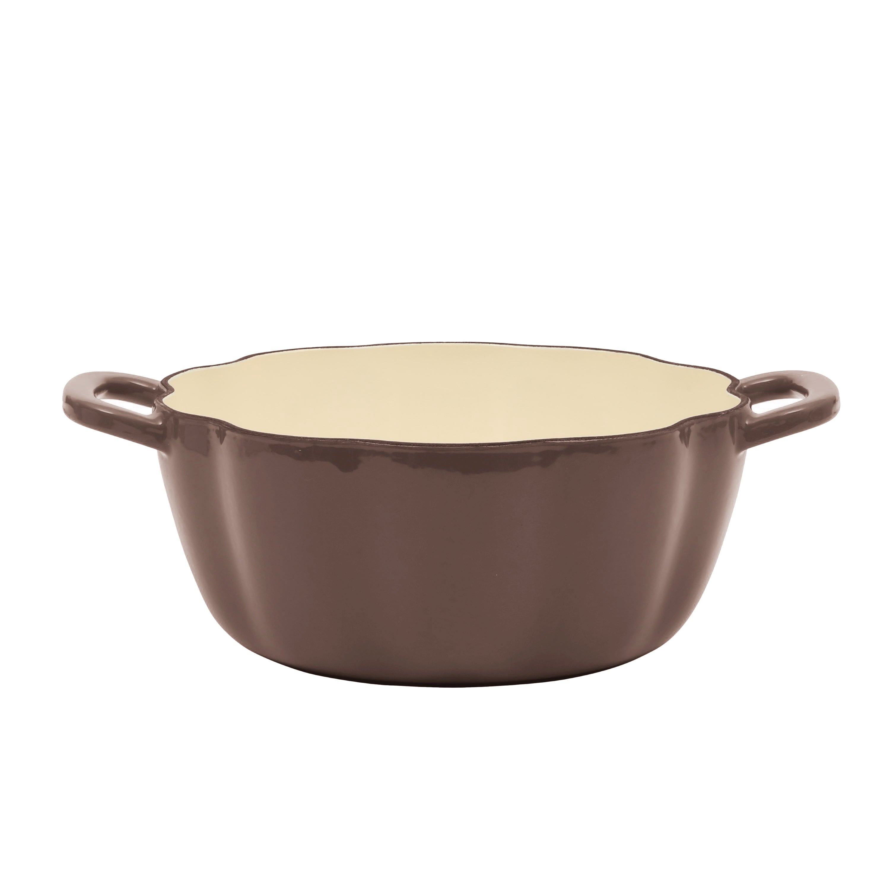 The Pioneer Woman 3.5-Quart Pumpkin Enameled Cast Iron Dutch Oven, Linen