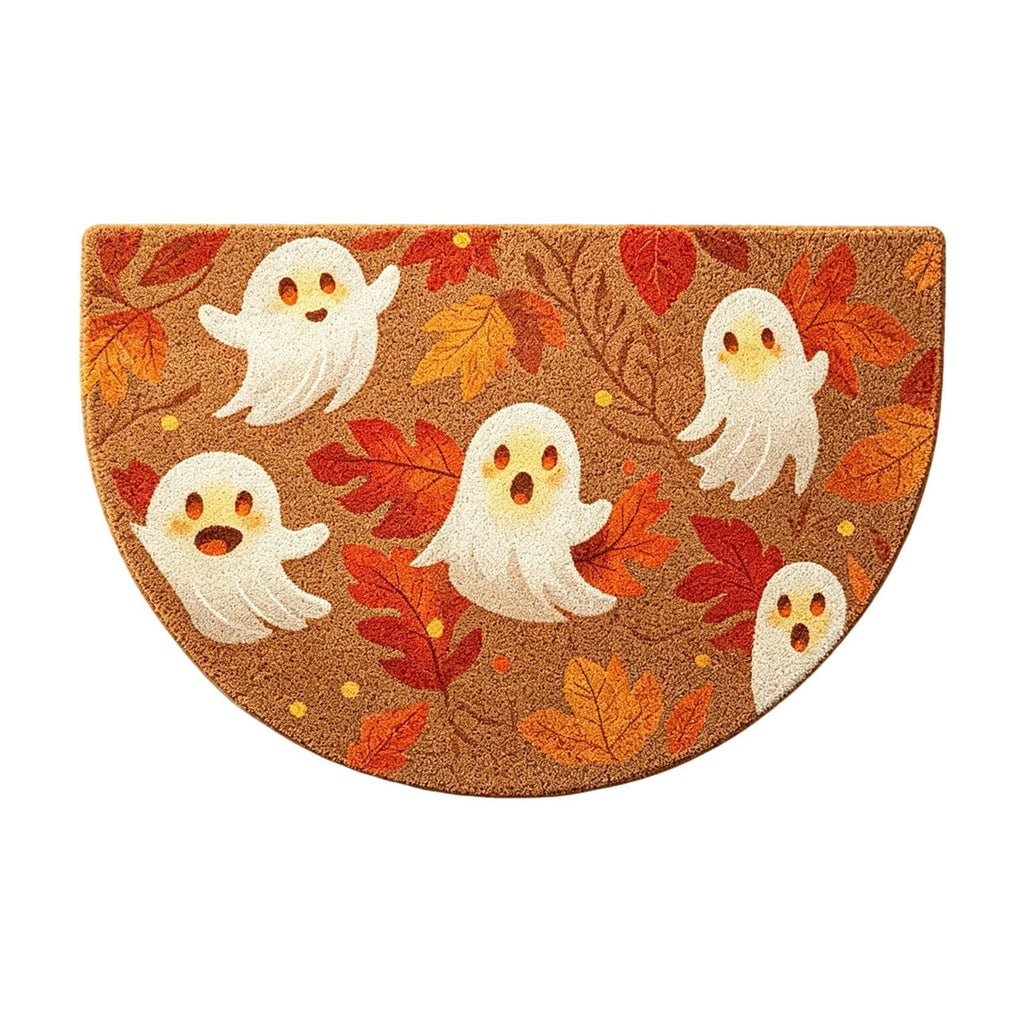 Halloween Ghost Door Mat, Cute Welcome Mat for Front Door Porch Entryway Haunted Outdoor Decor Spooky Decorative Entrance Doormat Non Slip Halloween Rug, 16" x 24"