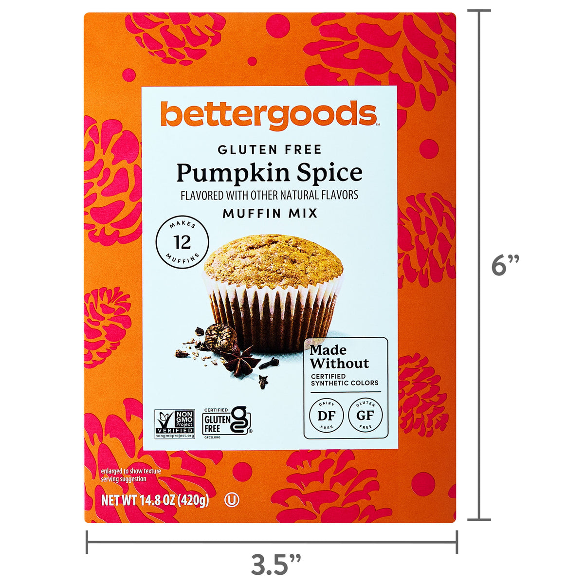 bettergoods Gluten Free Pumpkin Spice Muffin Mix, 14.8 oz