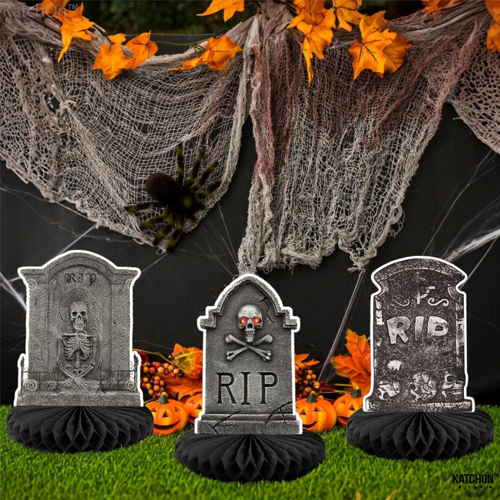 KatchOn, Halloween Honeycomb Centerpieces - Pack of 9 | Halloween Party Table Decorations | Halloween Party Table Centerpieces for Kids Halloween Birthday Party Decorations | Halloween Table Decor