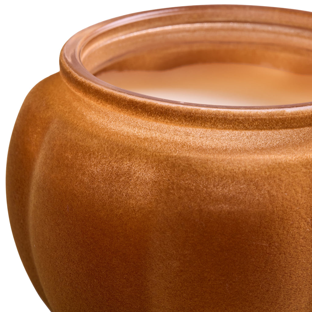 Better Homes & Gardens Flocked Pumpkin Jar Candle, Pumpkin Snickerdoodle Swirl, 2-Wick, 12.7 oz
