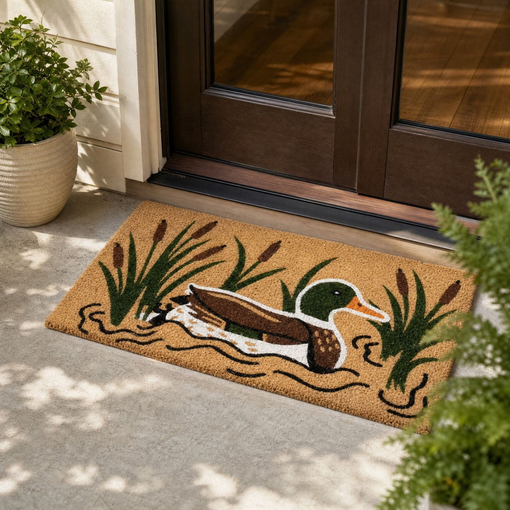 Clearance Halloween Multicolor Scallop Boo Outdoor Coir Doormat, 48" x 30" Large Halloween Bath Rug, Halloween Decoration Outdoor Indoor, Gift for Women Men