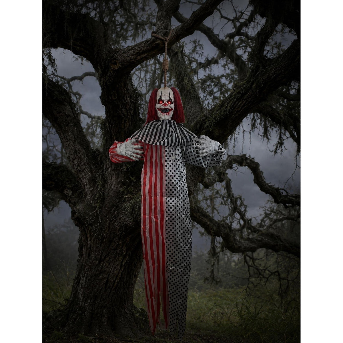 Animated Hanging Clown Decoration, Multicolor, 5', Halloween by Way To Celebrate
