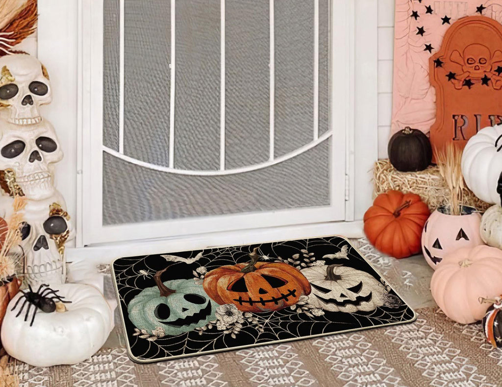 MYFLOCY Halloween Front Doormat 31x19 inch Indoor Outdoor Non Slip Floor Decoration ( Pumpkin Spooky )