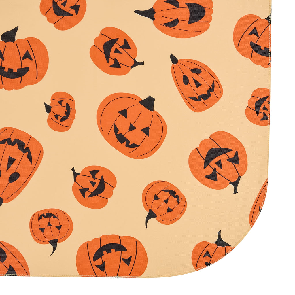 Way To Celebrate Halloween PEVA Tablecloth, Indoor & Outdoor Table 60" x 102" - Pumpkin Toss