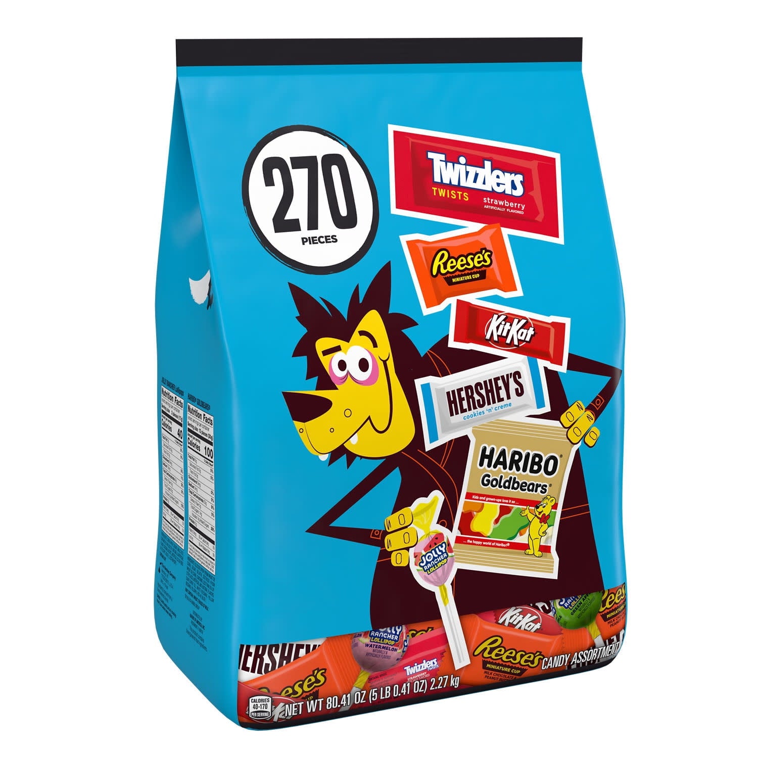 Hershey Assorted, Halloween Candy Bulk Bag, 80.41 oz (270 Pieces)