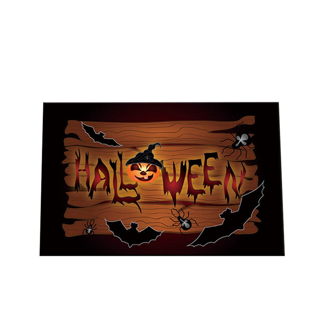 Halloween Decoration Front Door Mat Welcome,Halloween Floor Mat with Terrifying Theme, Skull And Blood Print Decoration, Entrance Door Floor Mat, Entrance Door Carpet