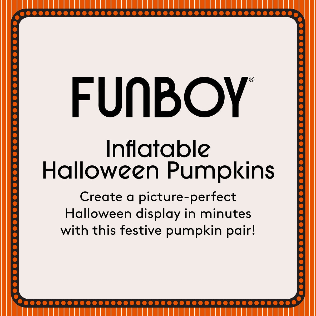 FUNBOY Inflatable Pumpkin Halloween Decorations Outdoor, 2-Pack