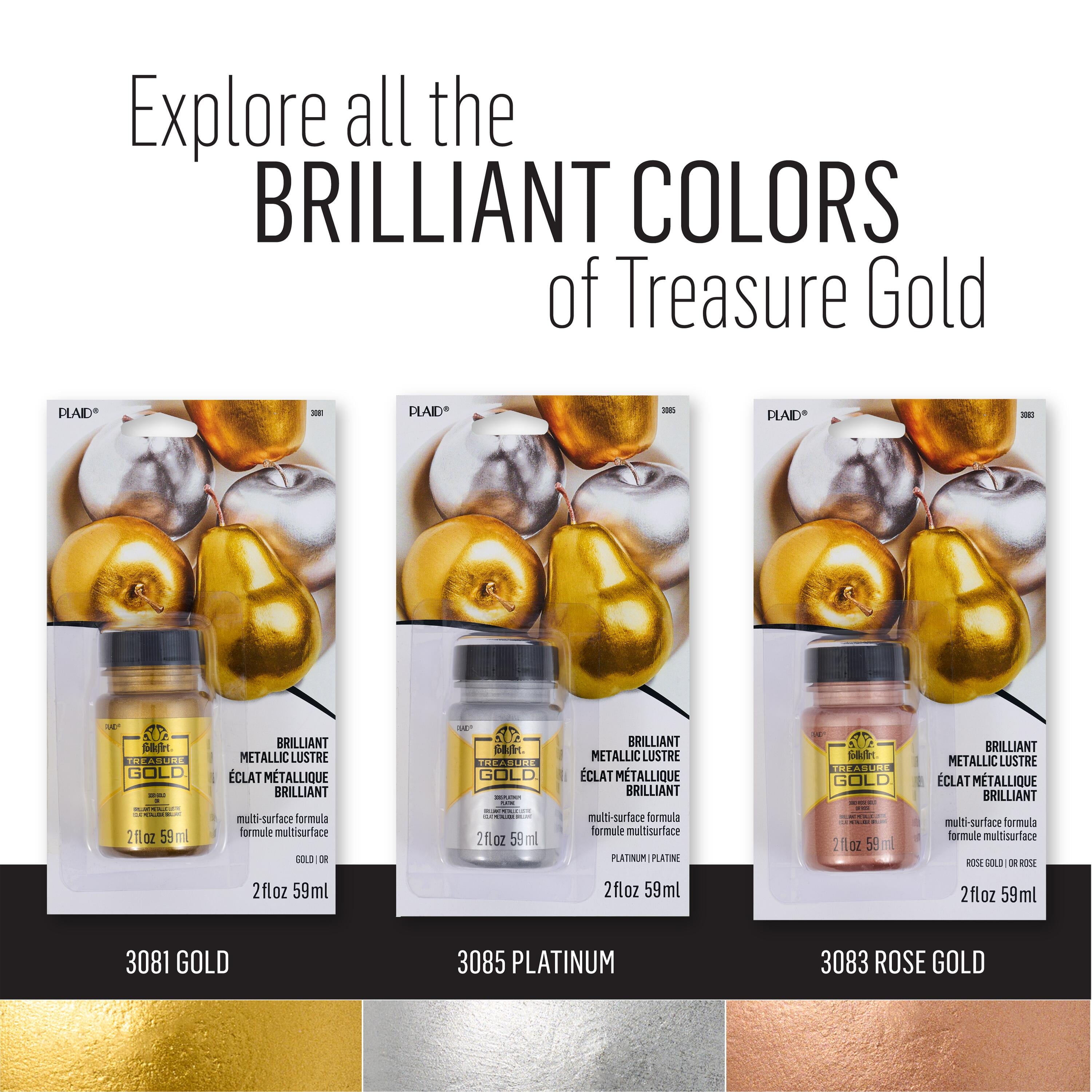 FolkArt Treasure Gold Acrylic Craft Paint, 2 fl oz
