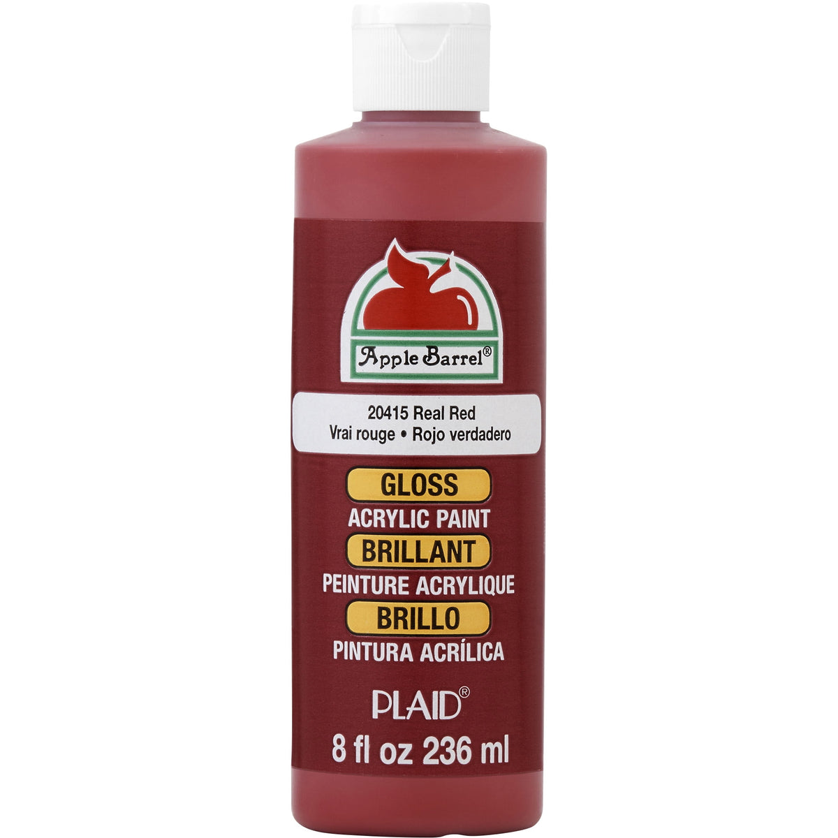 Apple Barrel Acrylic Craft Paint, Gloss Finish, White, 8 fl oz